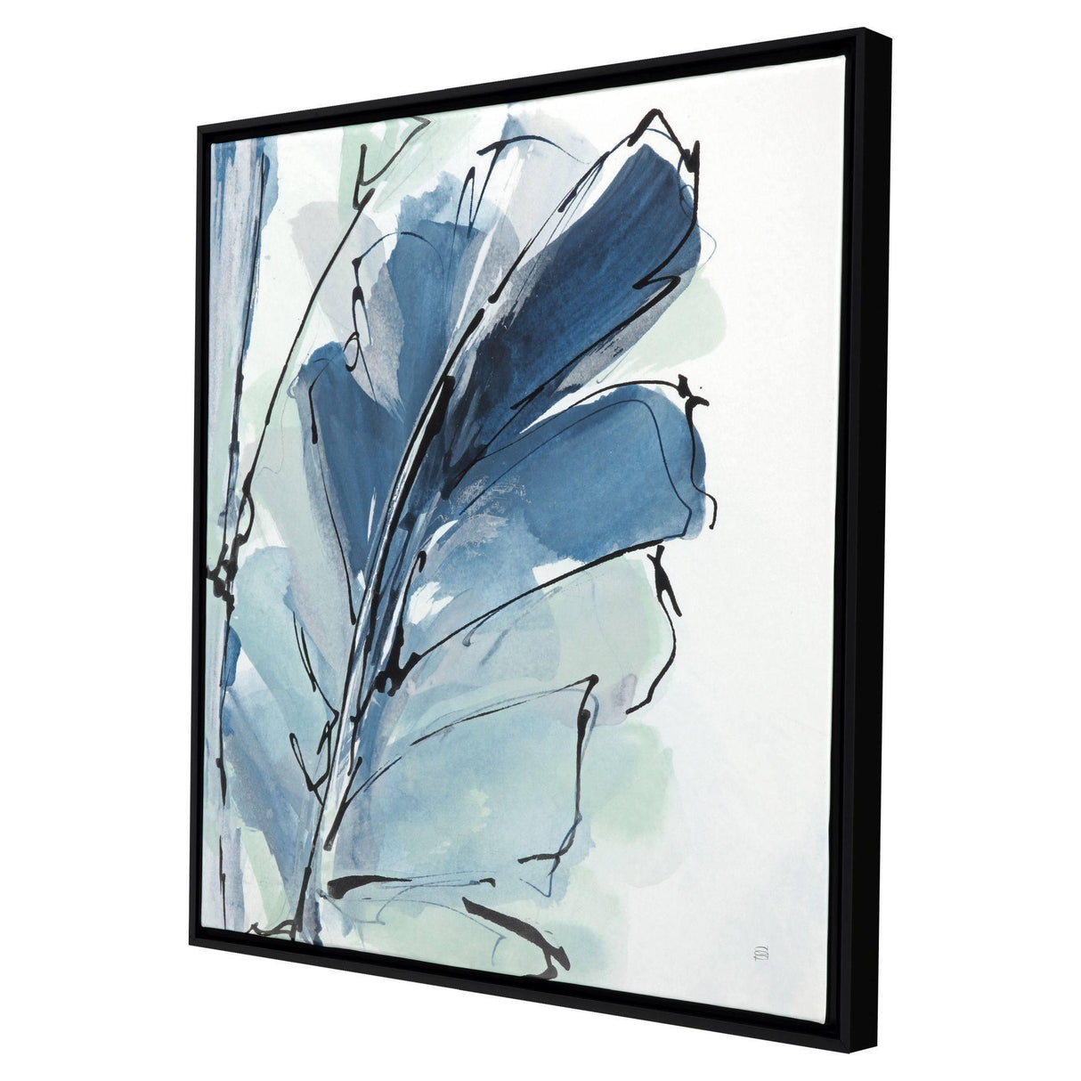 Paragon Luxe Banana Leaf II Blue 29 X 29 X 2 Wall Art