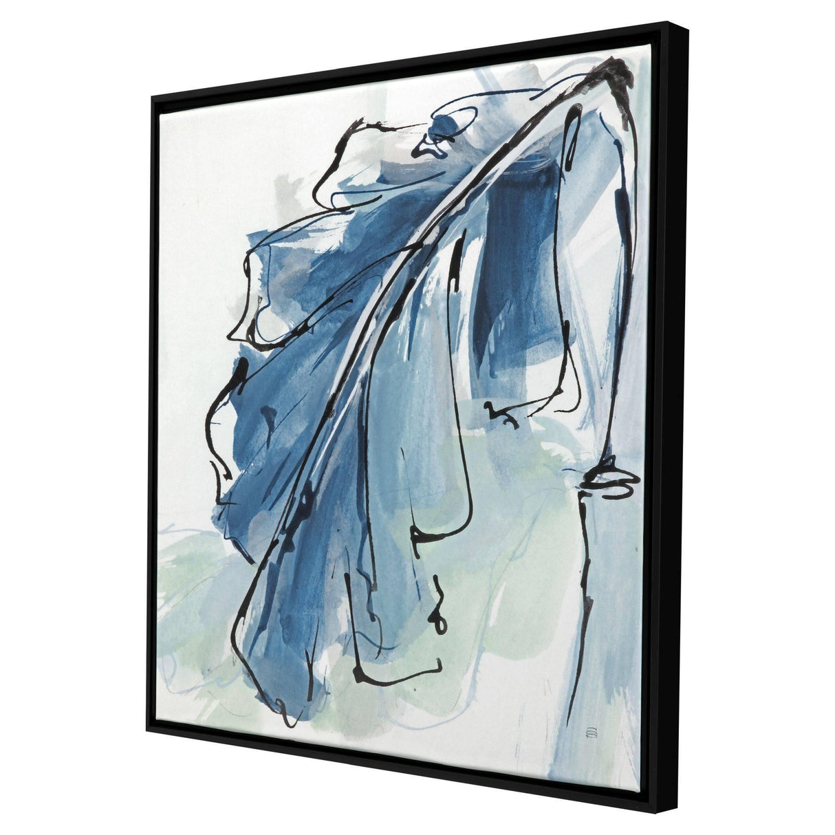 Paragon Luxe Banana Leaf III Blue 29 X 29 X 2 Wall Art