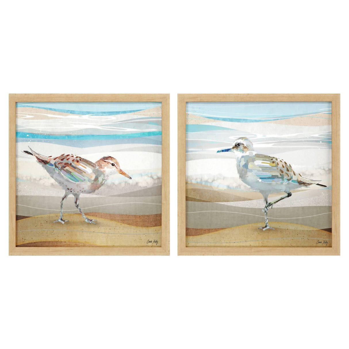 Paragon Serene Sandpiper S/2 Blue 18 X 18 X 1 Wall Art