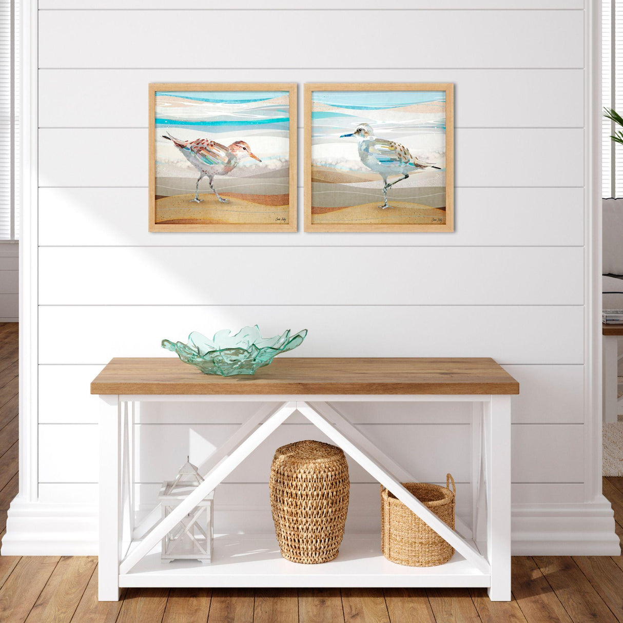 Paragon Serene Sandpiper S/2 Blue 18 X 18 X 1 Wall Art