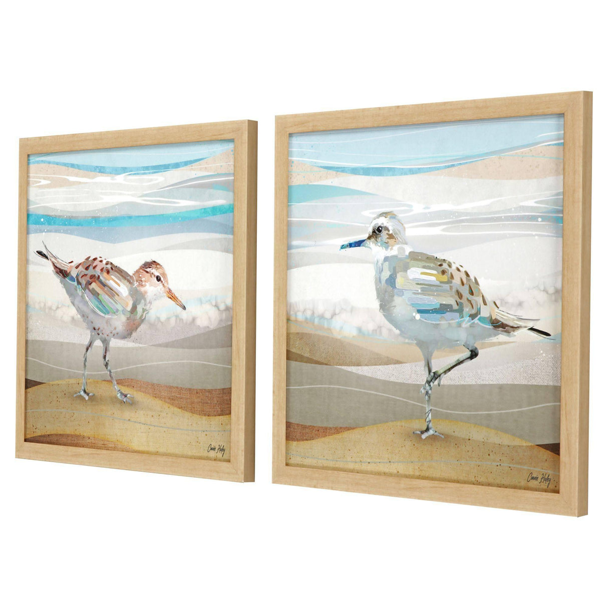 Paragon Serene Sandpiper S/2 Blue 18 X 18 X 1 Wall Art