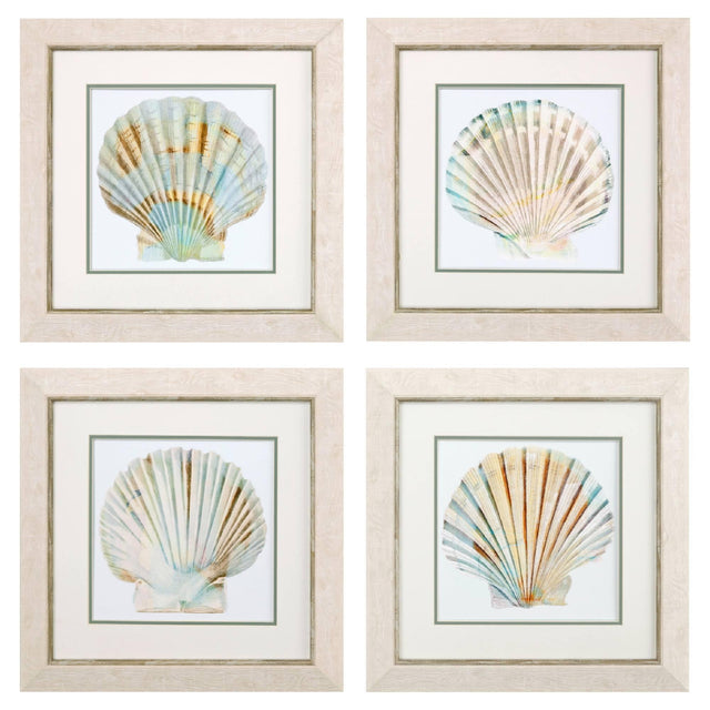 Paragon Sea Shape S/4 Turquoise 20 X 20 X 1 Wall Art