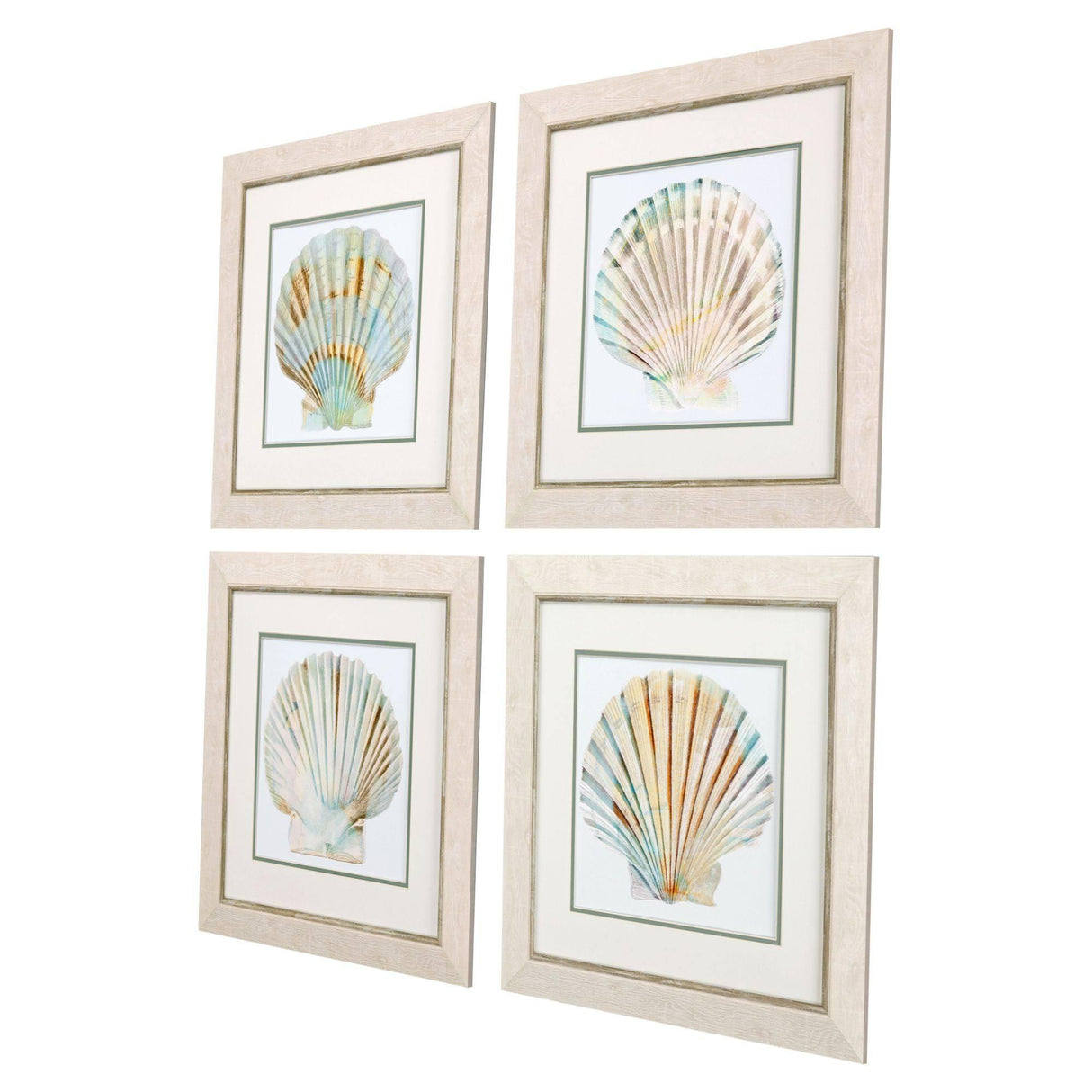 Paragon Sea Shape S/4 Turquoise 20 X 20 X 1 Wall Art