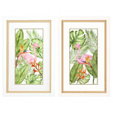Paragon Tropical Flamingo S/2 Green 34 X 22 X 2 Wall Art