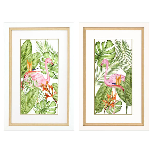 Paragon Tropical Flamingo S/2 Green 34 X 22 X 2 Wall Art