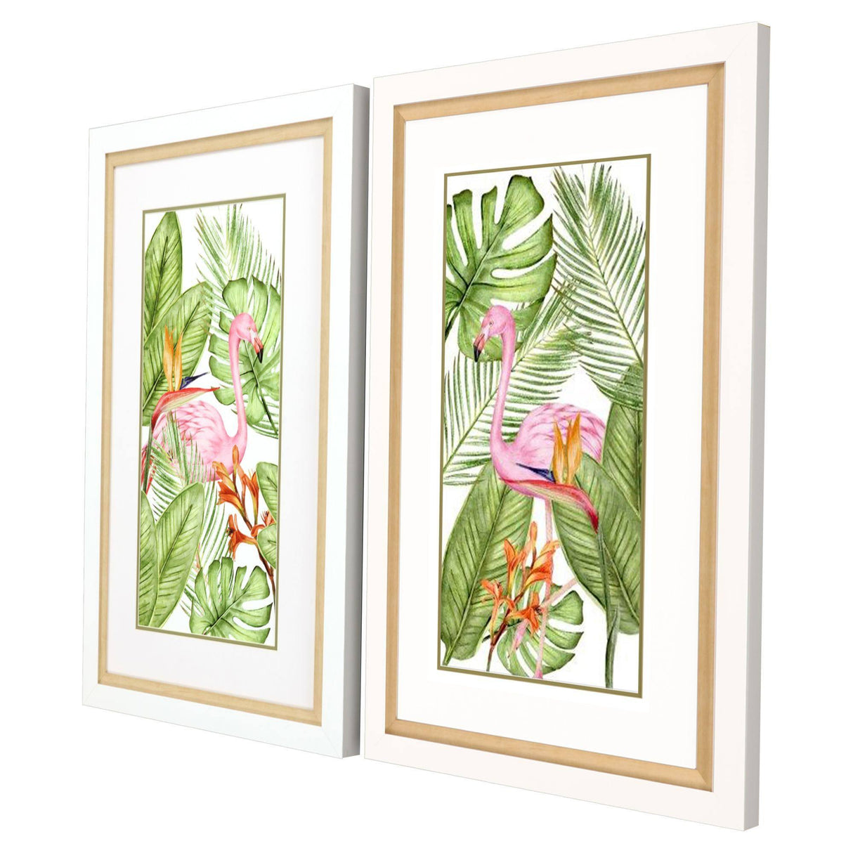 Paragon Tropical Flamingo S/2 Green 34 X 22 X 2 Wall Art