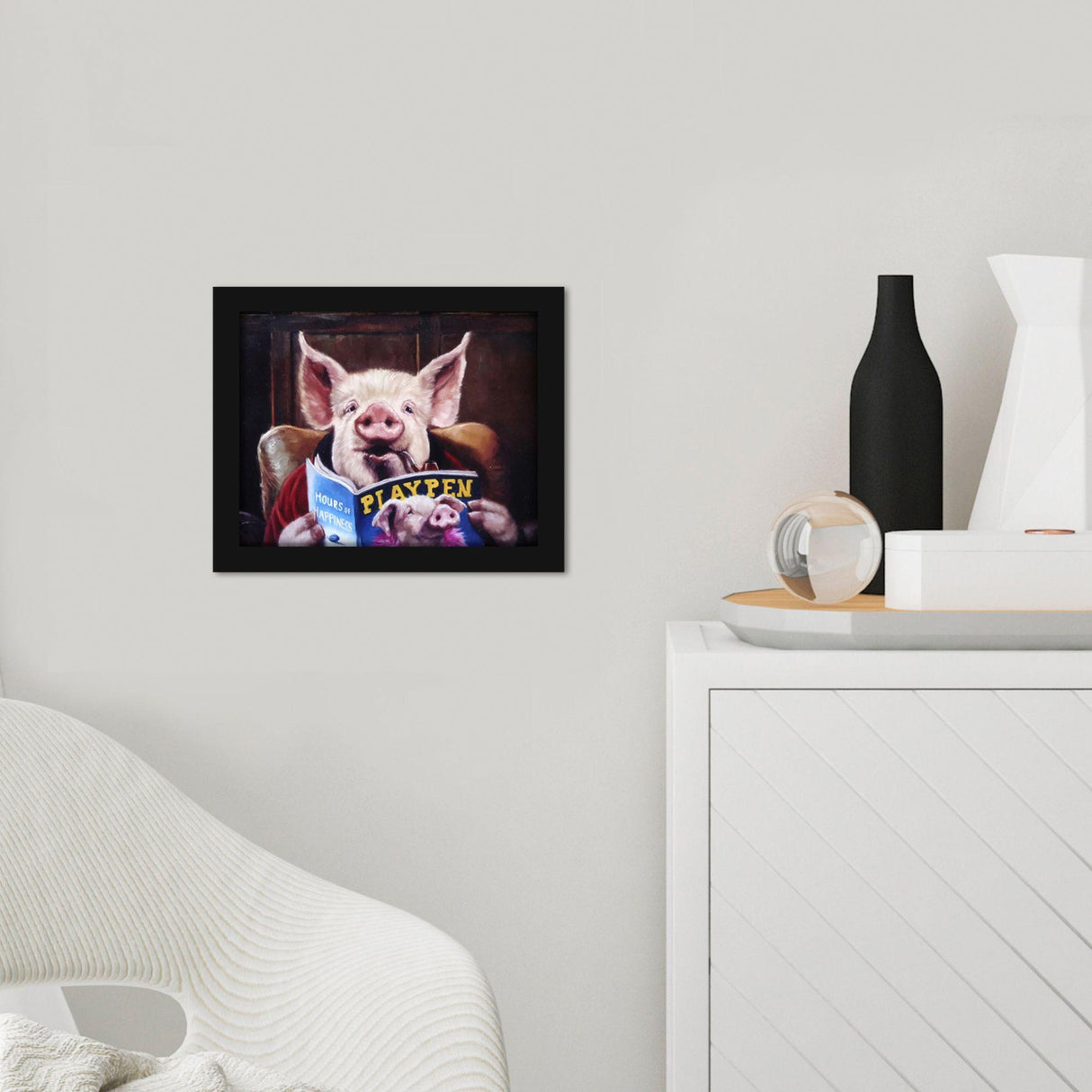 Paragon Male Chauvinist Pig Red 09 X 11 X 2 Wall Art