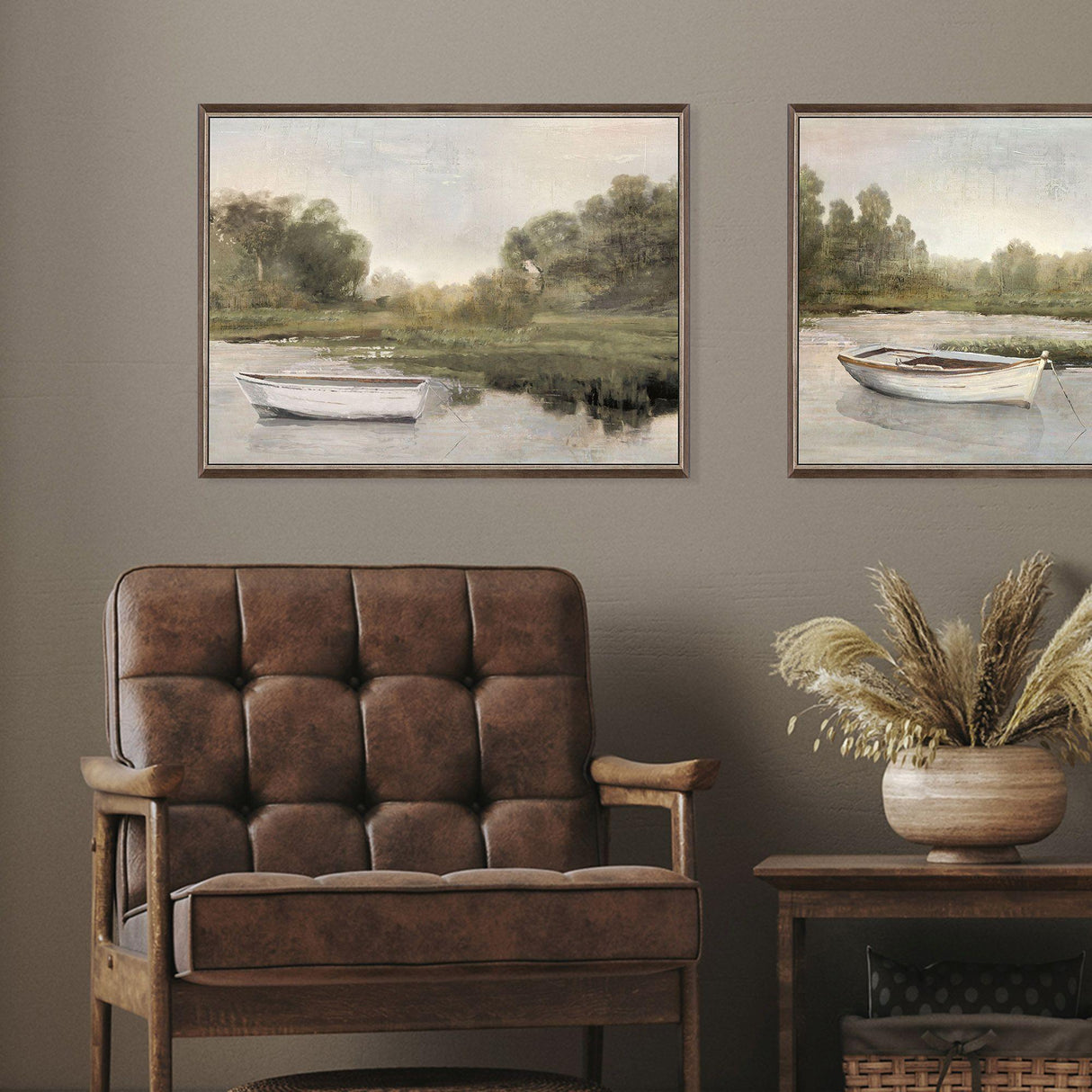 Paragon Gentle River Moor Green 19 X 26 X 3 Wall Art