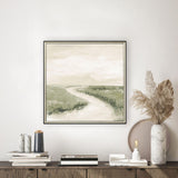 Paragon Foggy White River Green 29 X 29 X 2 Wall Art