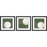 Paragon Golf Days S/3 Green 18 X 18 X 2 Wall Art