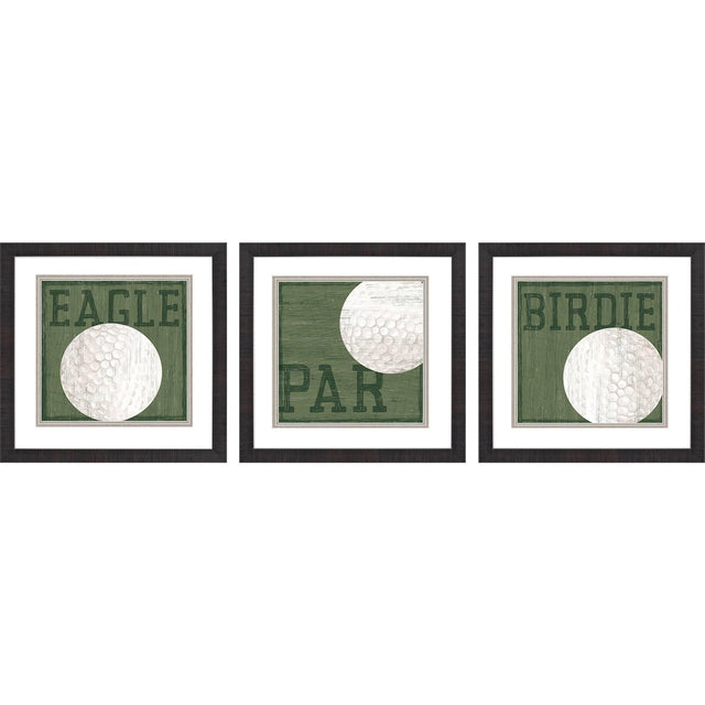 Paragon Golf Days S/3 Green 18 X 18 X 2 Wall Art