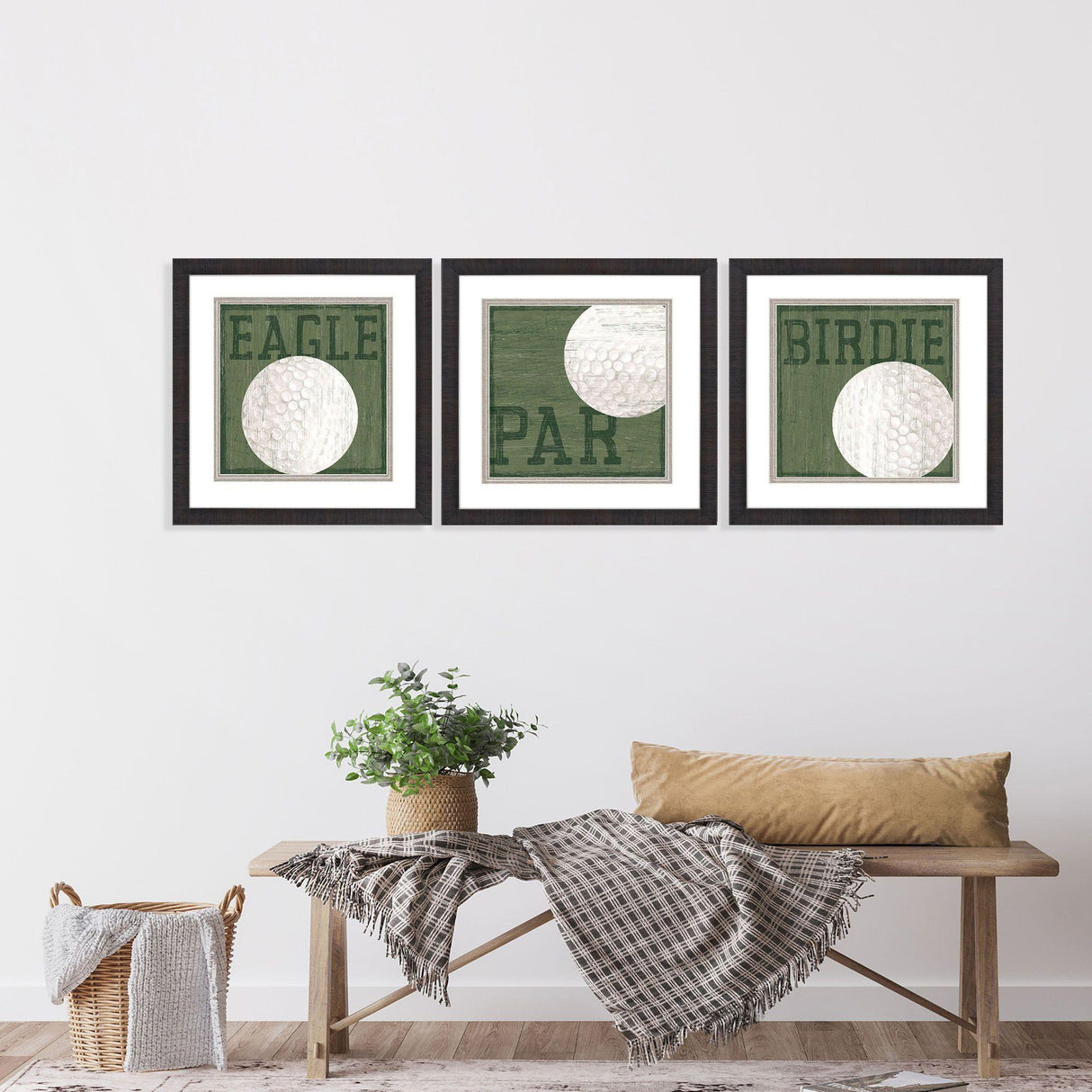Paragon Golf Days S/3 Green 18 X 18 X 2 Wall Art