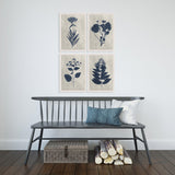 Paragon Pressed Flower I S/4 Blue 19 X 13 X 1 Wall Art