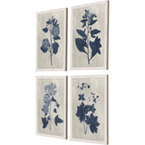 Paragon Pressed Flower II S/4 Blue 19 X 13 X 1 Wall Art