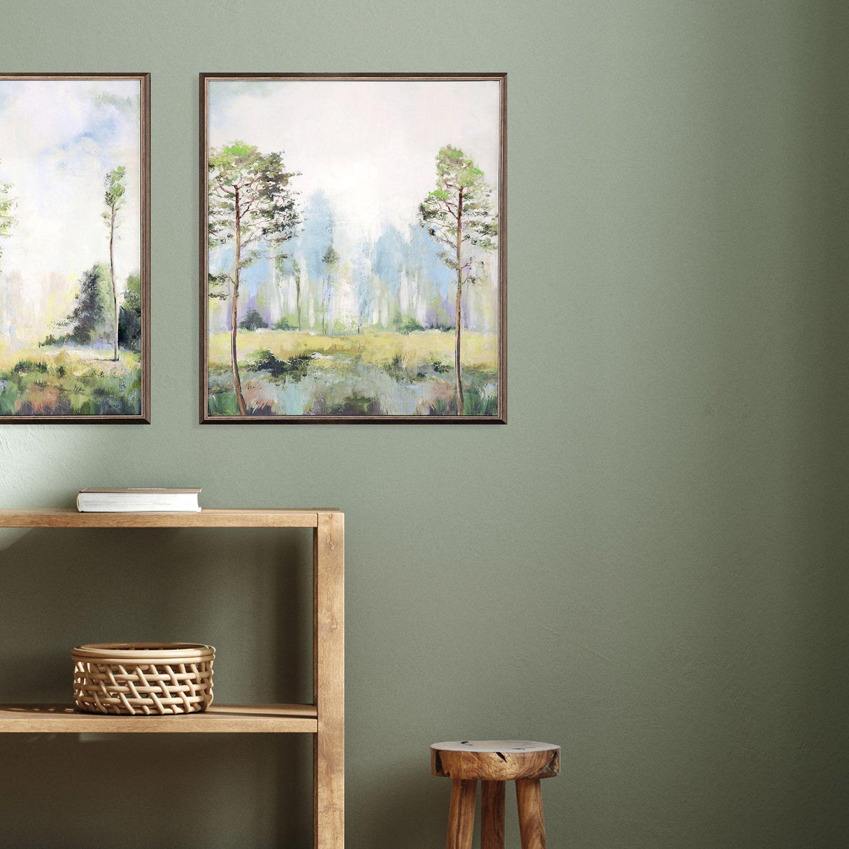 Paragon Tall Green Trees II Green 25 X 21 X 3 Wall Art