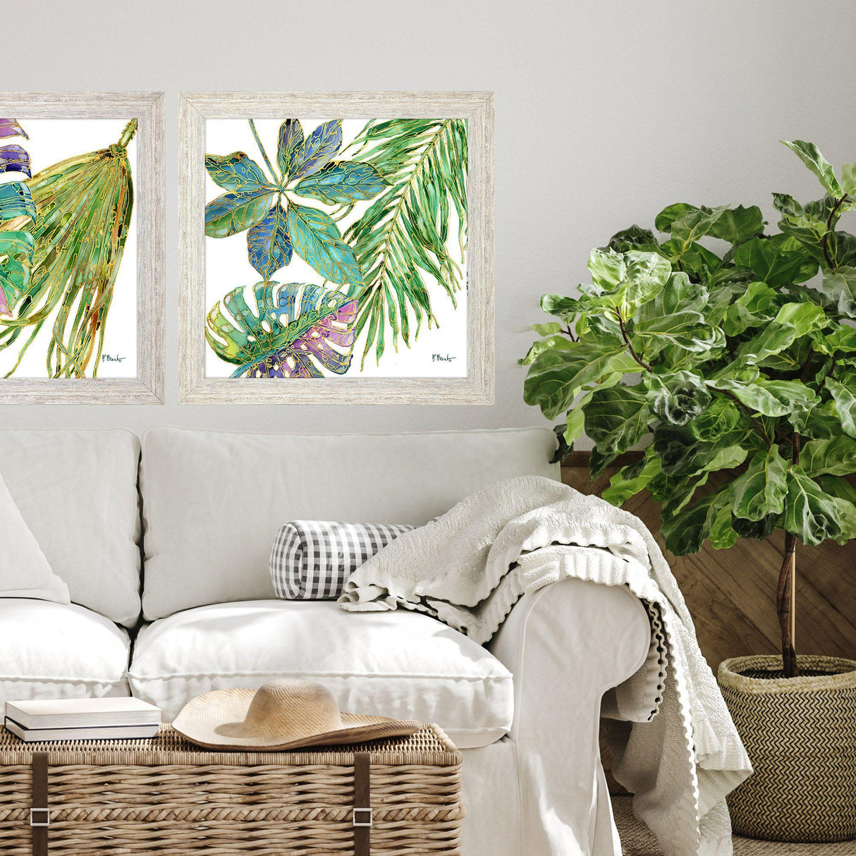 Paragon Spectrum Palm Fronds IV Green 28 X 28 X 2 Wall Art