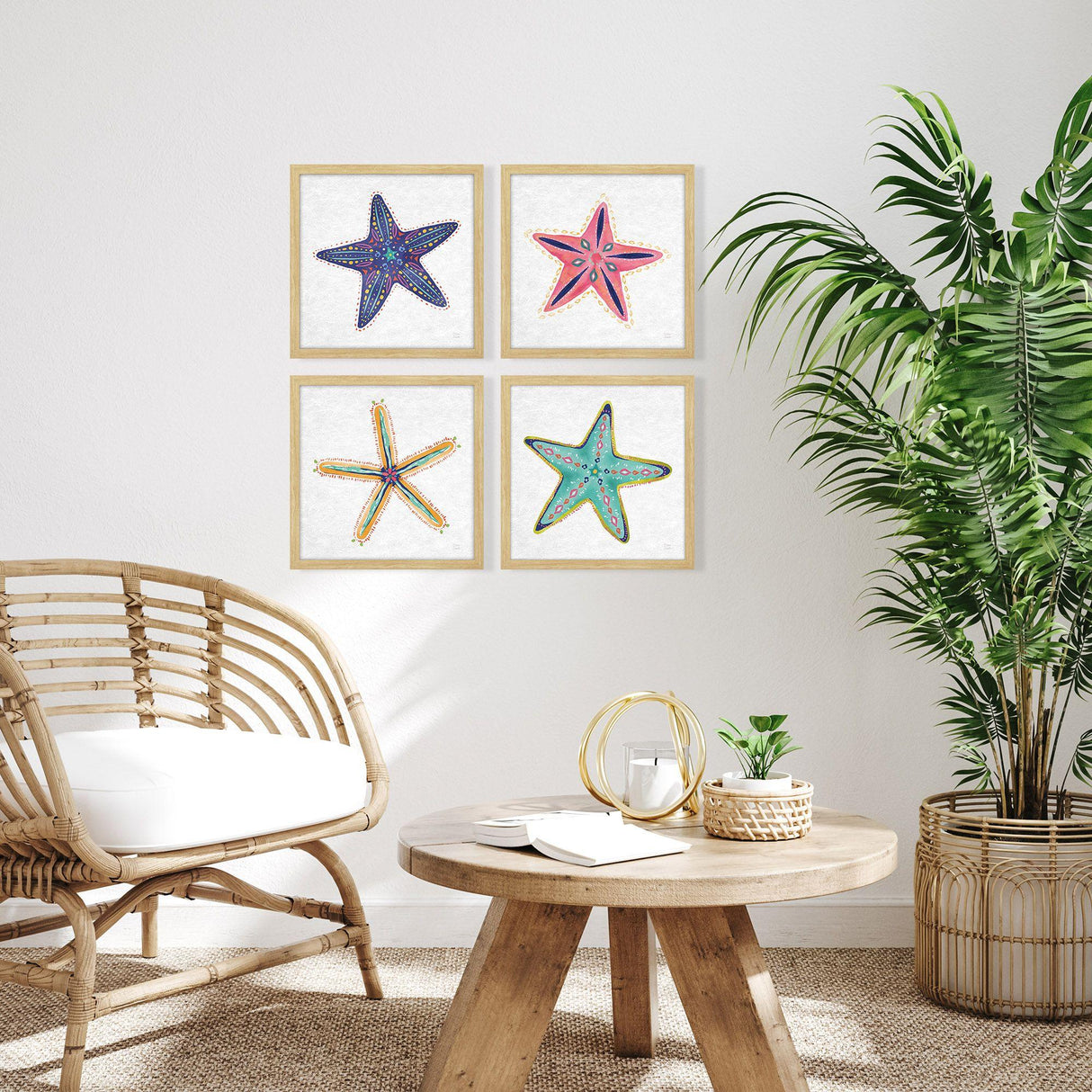 Paragon Coastal Starfish S/4 Multi 18 X 18 X 1 Wall Art