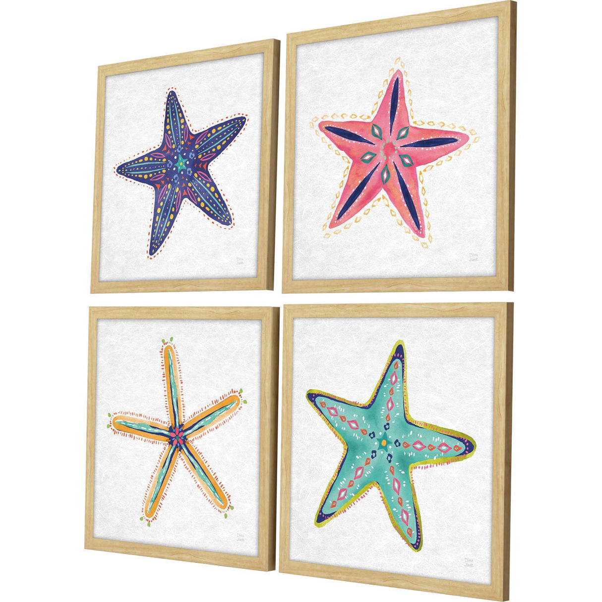 Paragon Coastal Starfish S/4 Multi 18 X 18 X 1 Wall Art