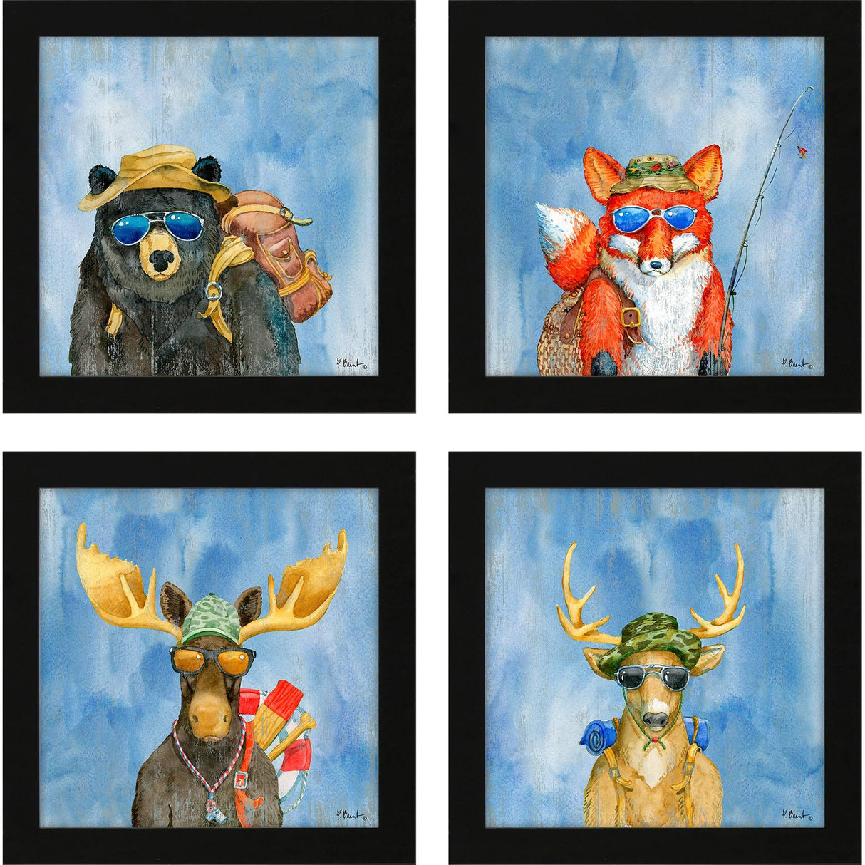 Paragon Scout Camp S/4 Blue 09 X 09 X 2 Wall Art