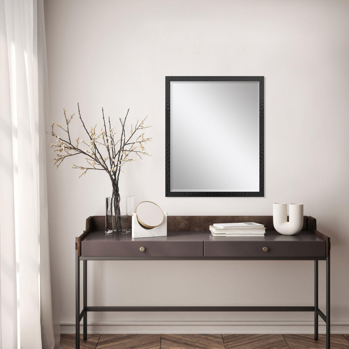 Paragon #550 22 x 28 Beveled Black 30 X 24 X 1 Wall Mirror