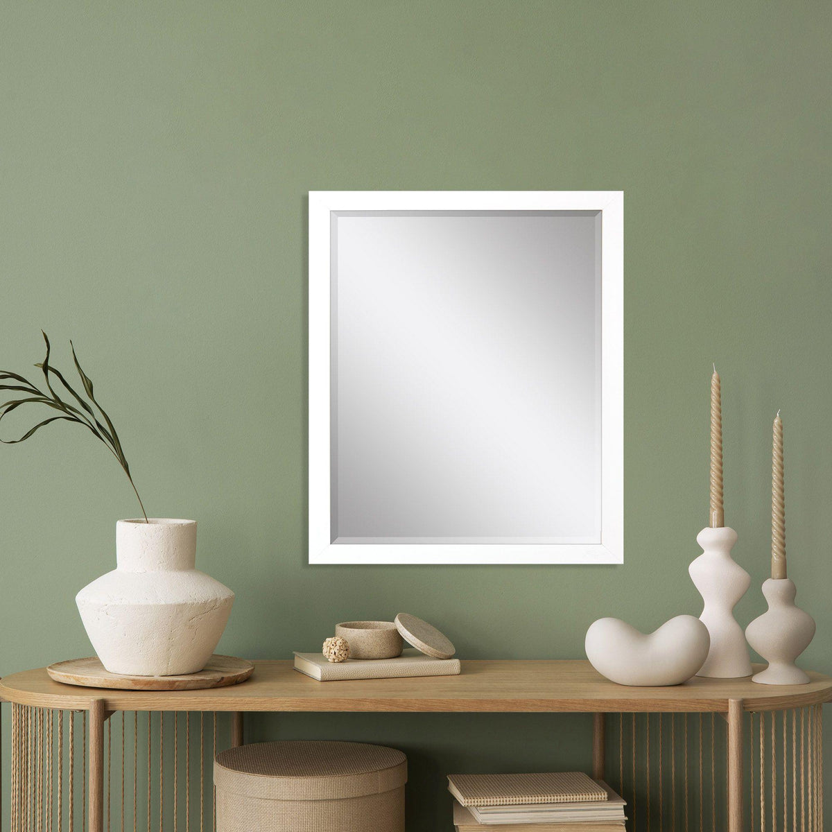 Paragon #772 22 x 28 Beveled White 31 X 25 X 2 Wall Mirror