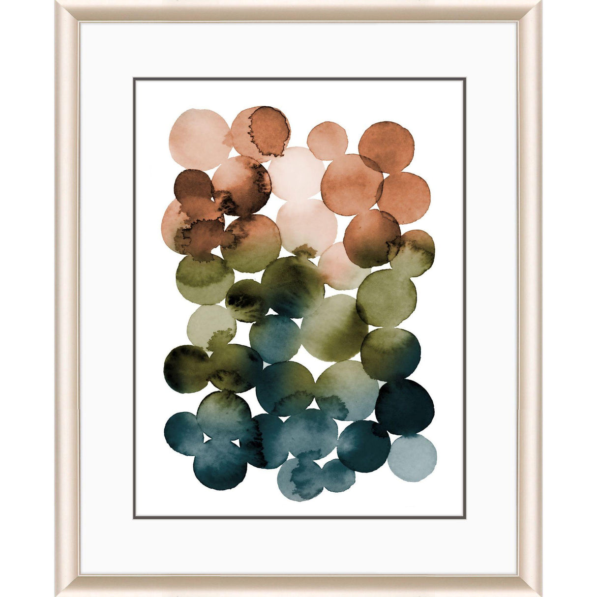 Paragon Earthy Circles Blue 32 X 26 X 2 Wall Art