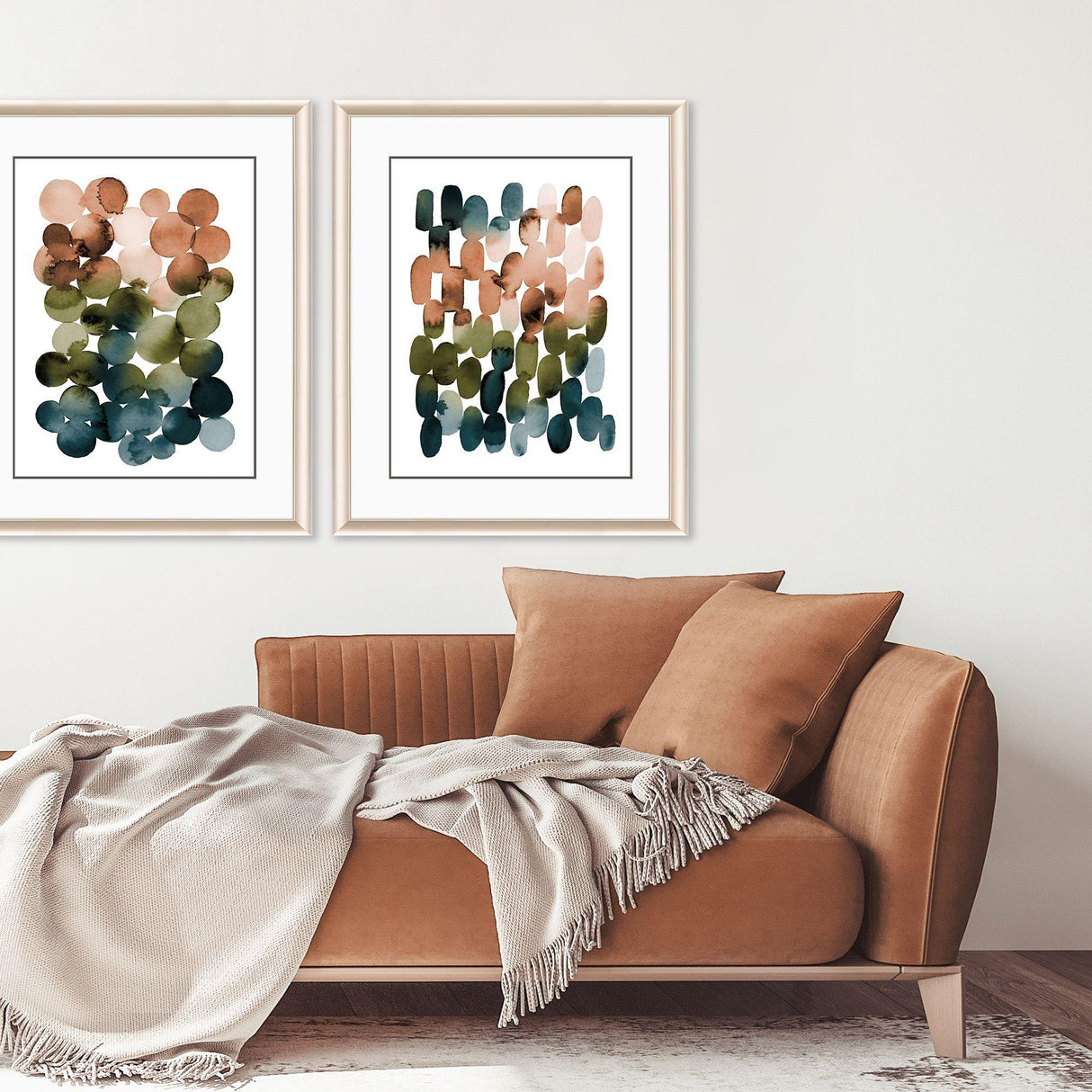 Paragon Earthy Brushstrokes Blue 32 X 26 X 2 Wall Art