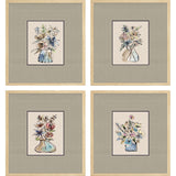 Paragon Floral Sketch S/4 Blue 20 X 18 X 1 Wall Art