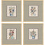 Paragon Floral Sketch S/4 Blue 20 X 18 X 1 Wall Art