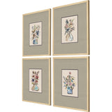 Paragon Floral Sketch S/4 Blue 20 X 18 X 1 Wall Art