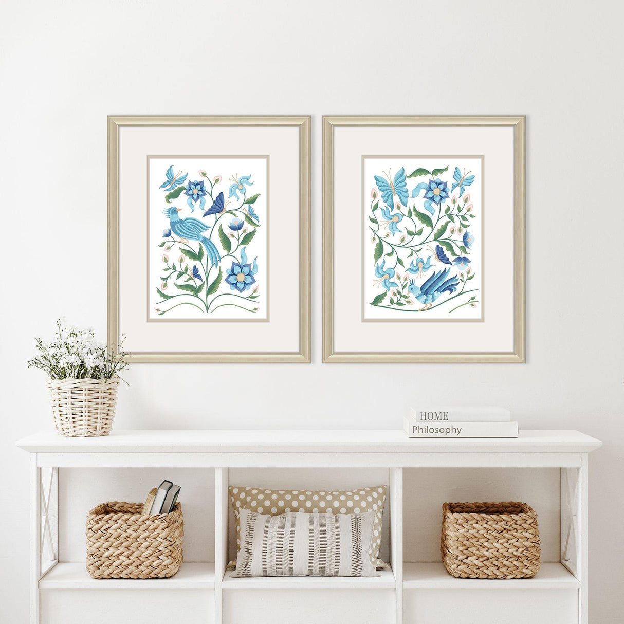 Paragon Garden in Bloom S/2 Blue 24 X 20 X 1 Wall Art