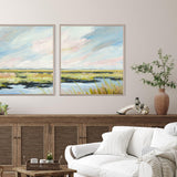 Paragon Marshlands II Blue 29 X 26 X 3 Wall Art