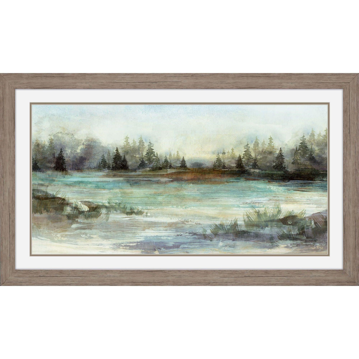 Paragon River View I Green 21 X 36 X 2 Wall Art