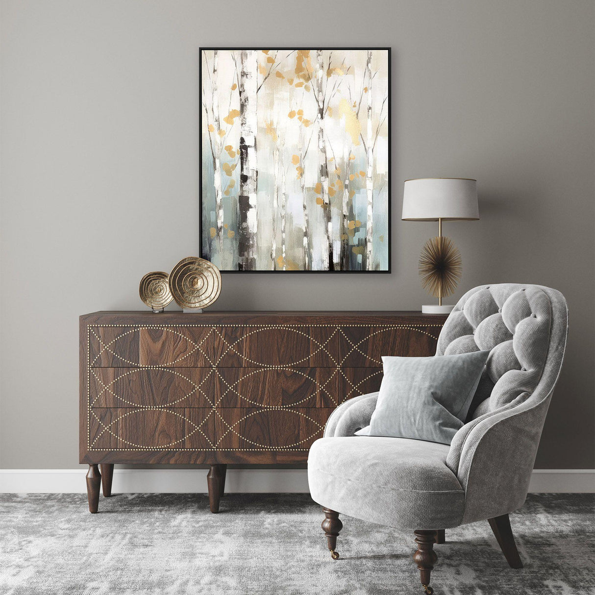 Paragon Birch Silhouette I Beige 35 X 29 X 2 Wall Art