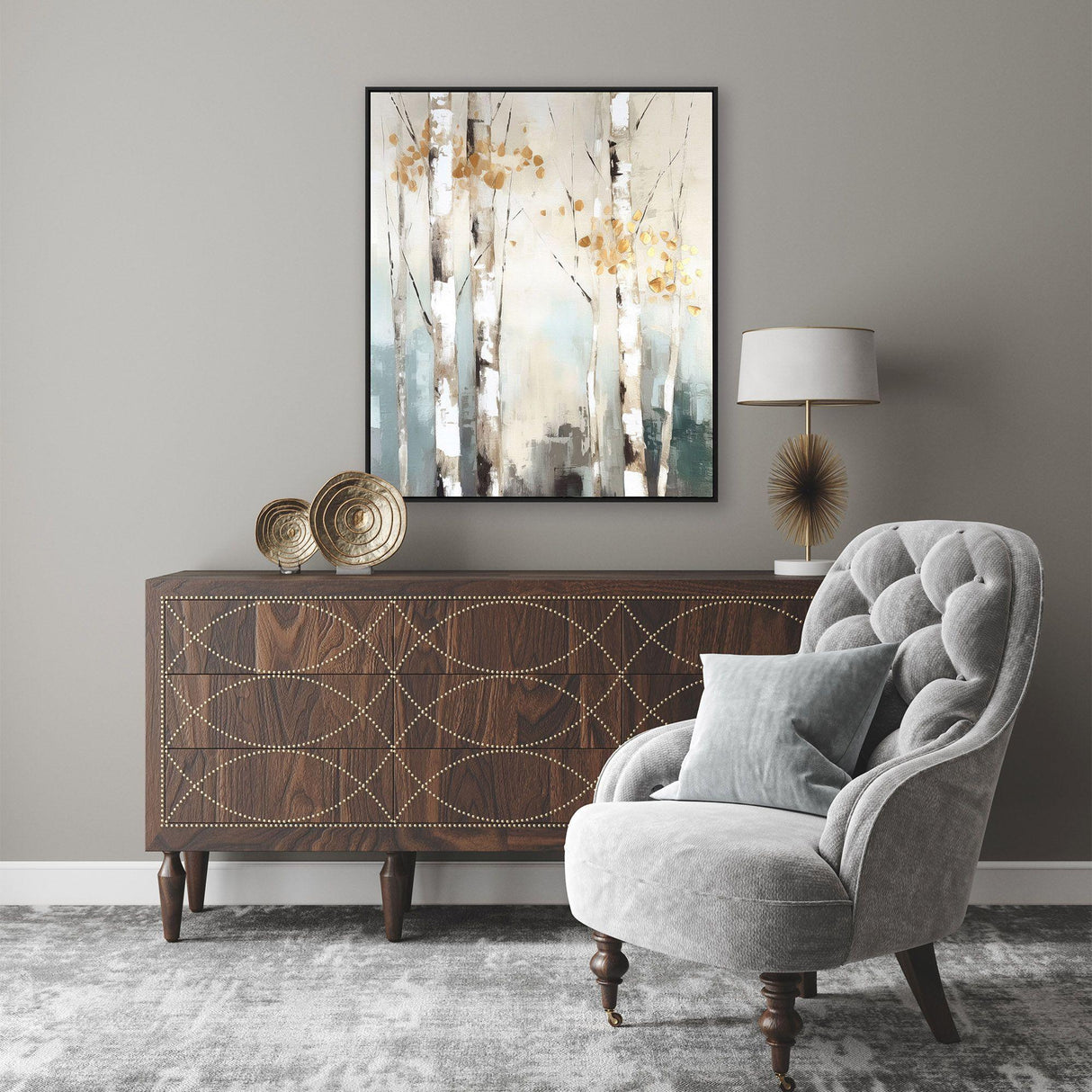 Paragon Birch Silhouette II Beige 35 X 29 X 2 Wall Art