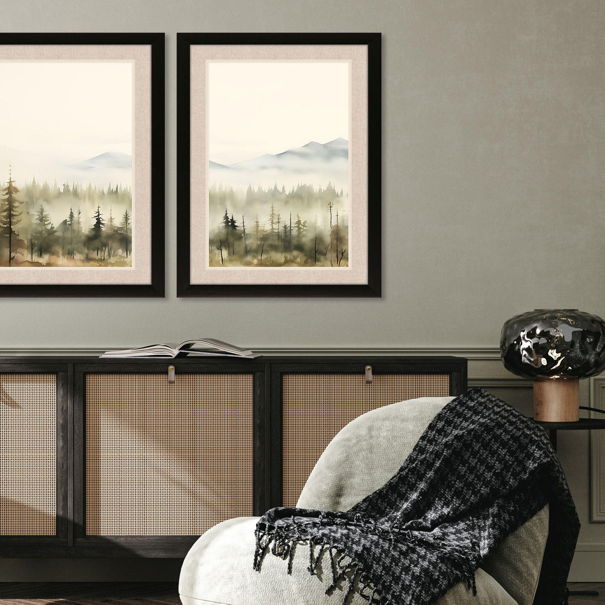 Paragon Mountain Glimpse II Green 34 X 25 X 2 Wall Art