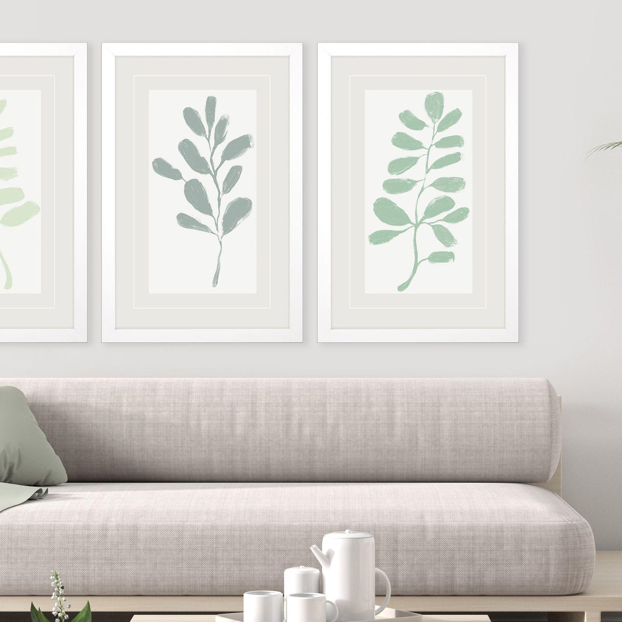 Paragon Soft Sprig Trio III Green 35 X 23 X 2 Wall Art