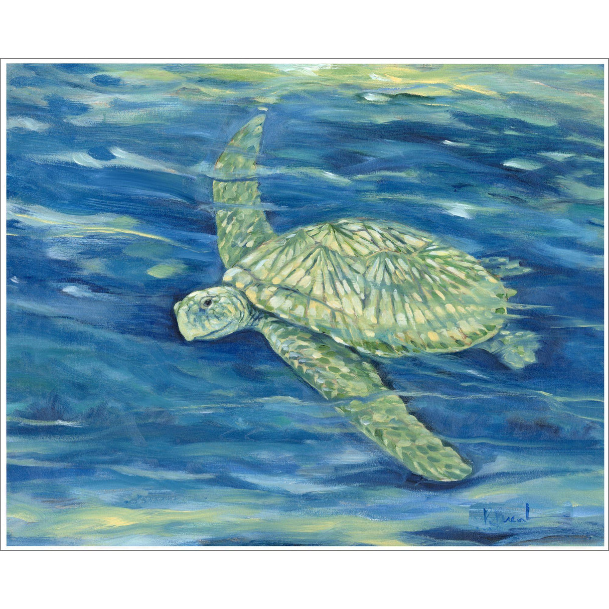 Paragon Lagoon Turtle II Green 25 X 31 X 3 Wall Art