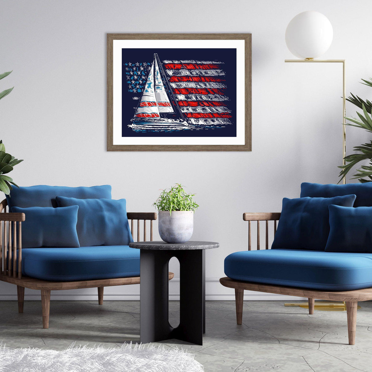Paragon American Coastal Blue 29 X 35 X 2 Wall Art