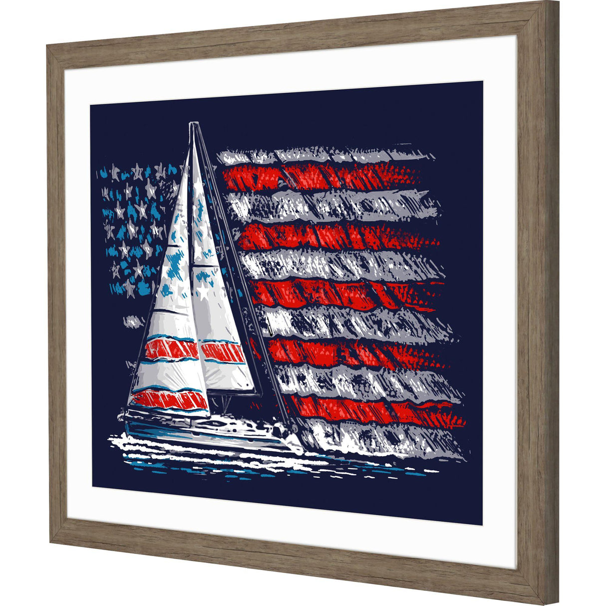 Paragon American Coastal Blue 29 X 35 X 2 Wall Art