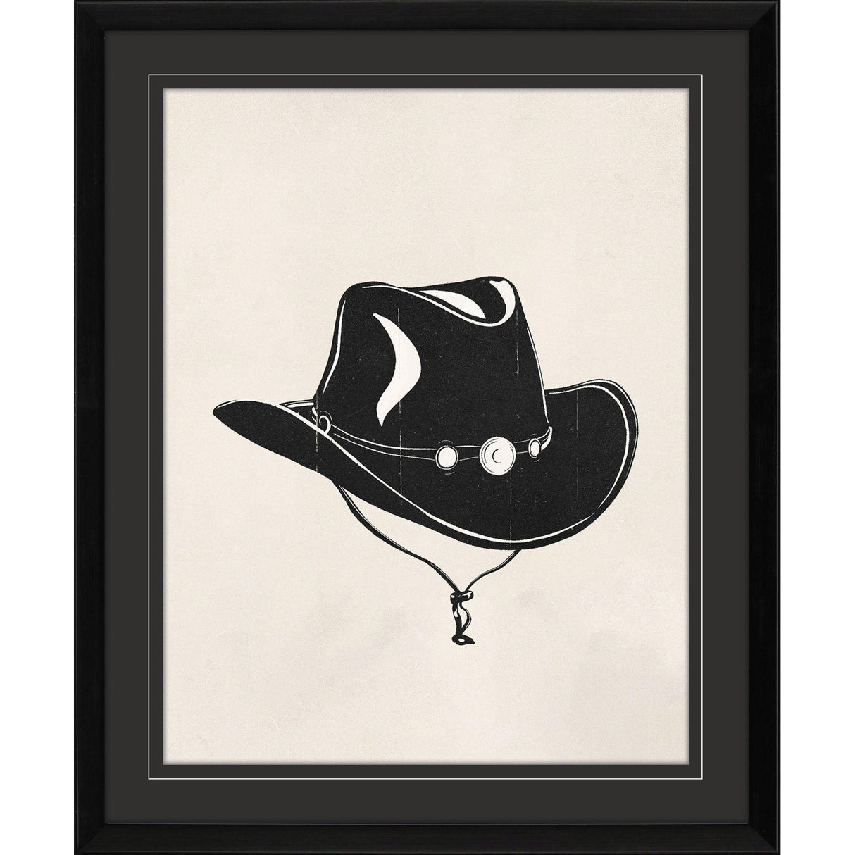Paragon Cowboy Hat Black 30 X 24 X 2 Wall Art