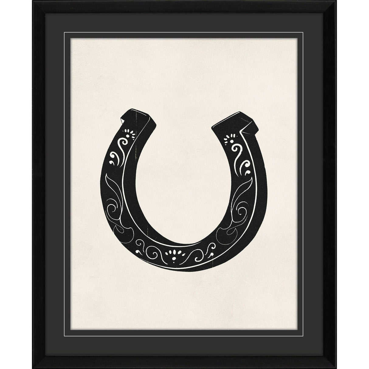 Paragon Cowboy Horseshoe Black 30 X 24 X 2 Wall Art