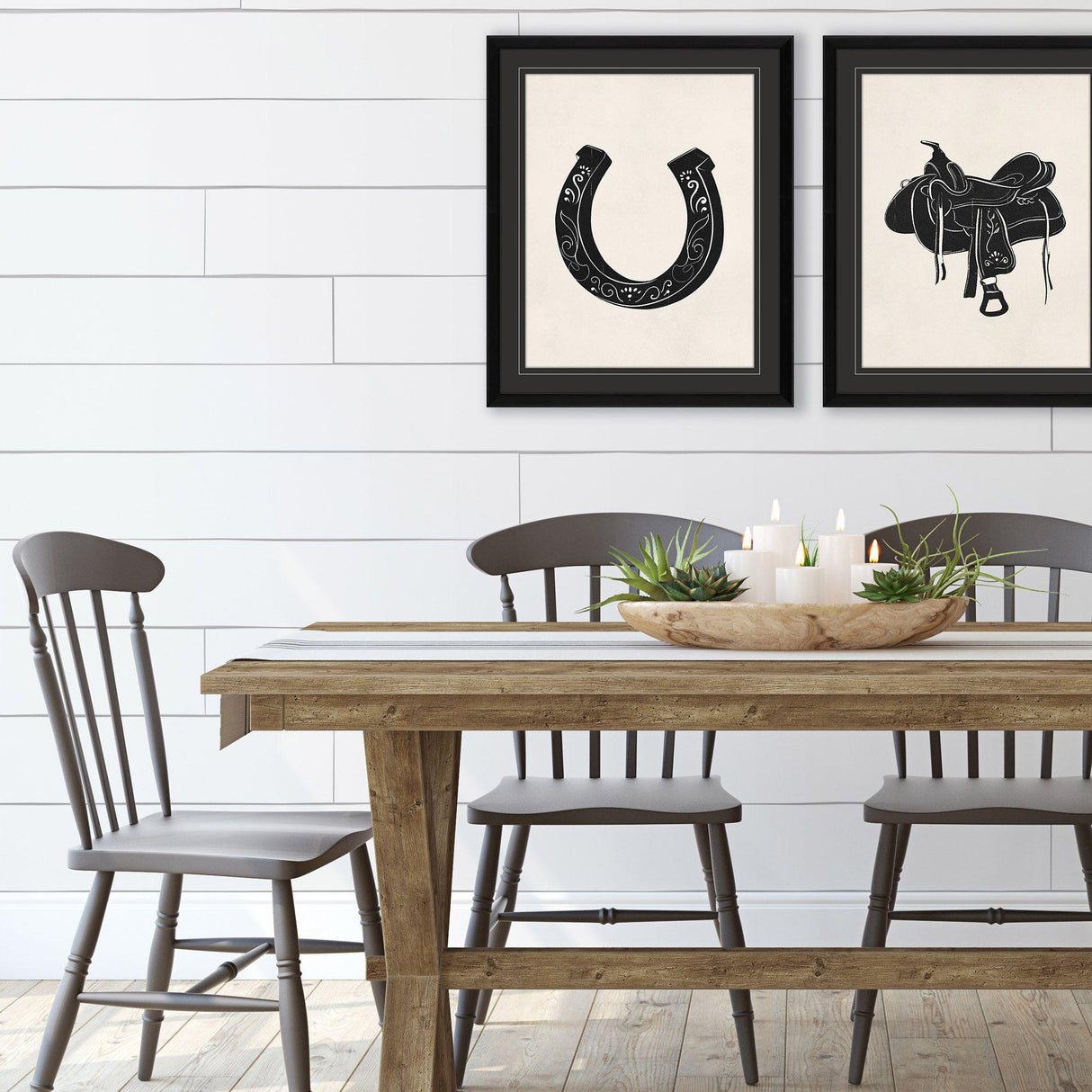 Paragon Cowboy Horseshoe Black 30 X 24 X 2 Wall Art