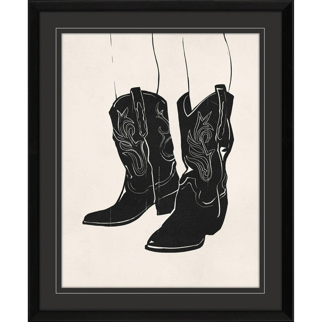 Paragon Cowboy Boots Black 30 X 24 X 2 Wall Art