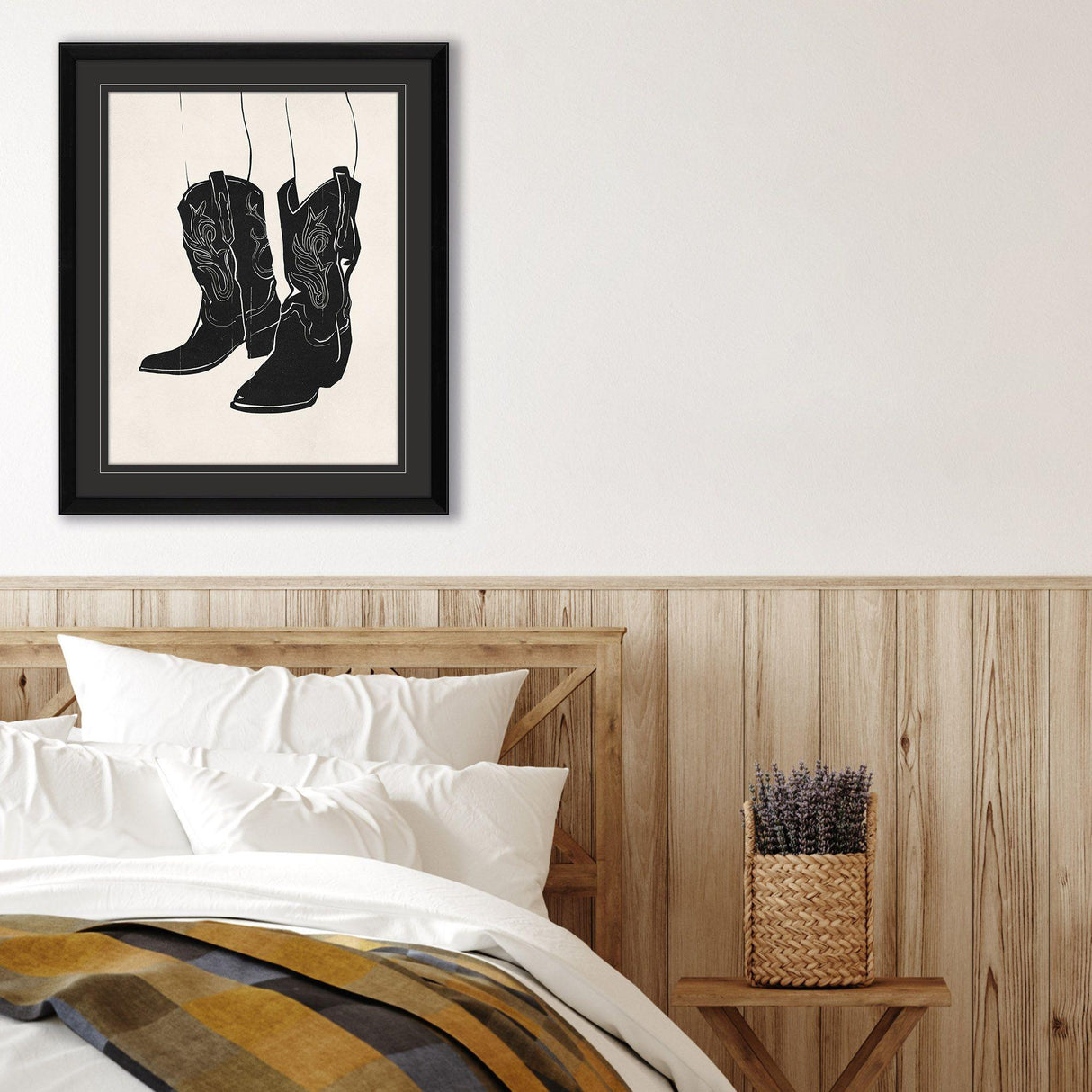 Paragon Cowboy Boots Black 30 X 24 X 2 Wall Art