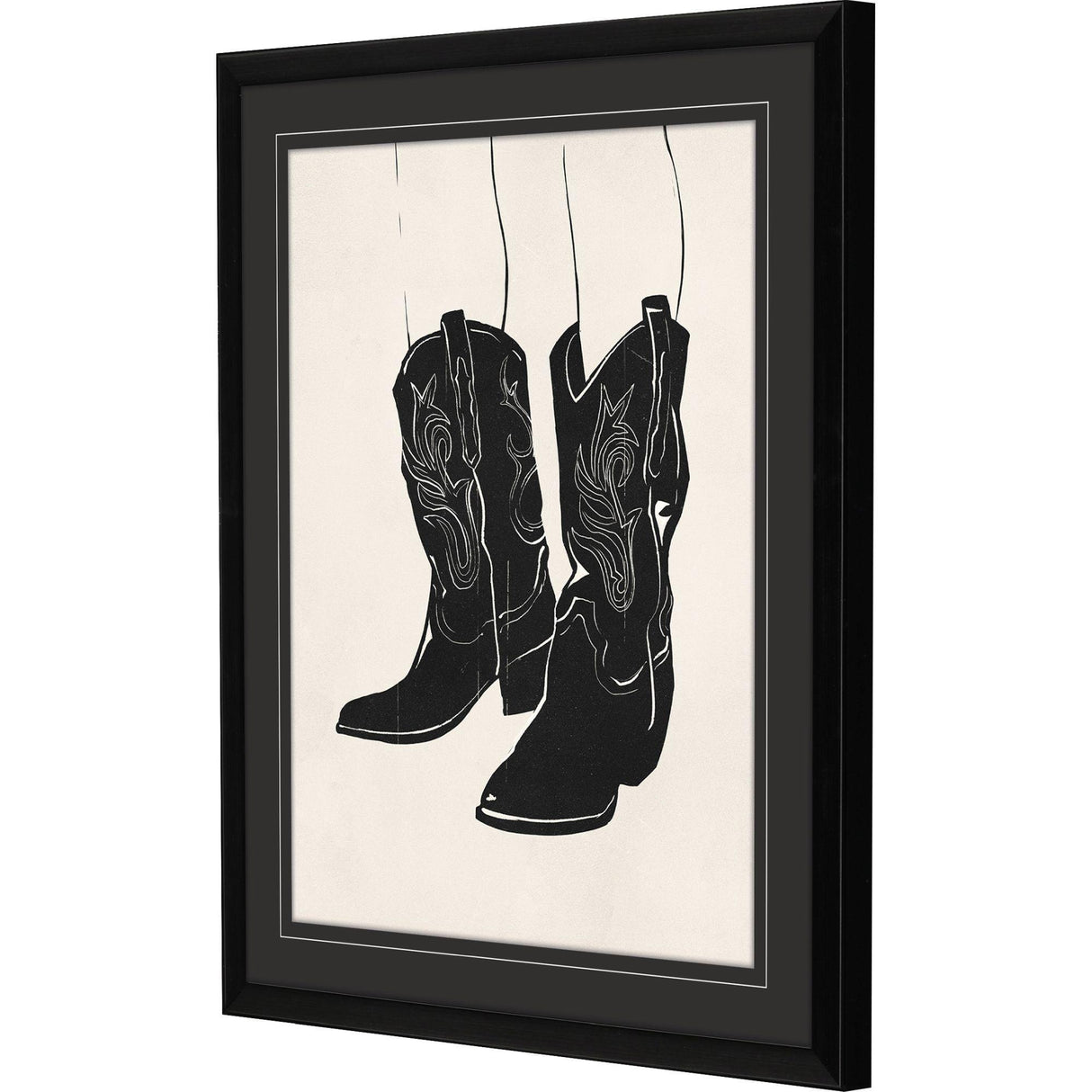 Paragon Cowboy Boots Black 30 X 24 X 2 Wall Art