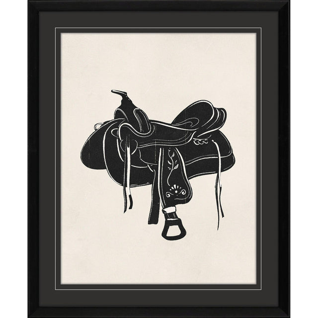 Paragon Cowboy Saddle Black 30 X 24 X 2 Wall Art