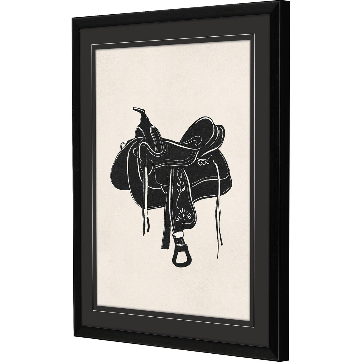 Paragon Cowboy Saddle Black 30 X 24 X 2 Wall Art