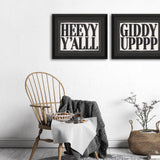 Paragon Heeyy Yalll Black 18 X 22 X 2 Wall Art