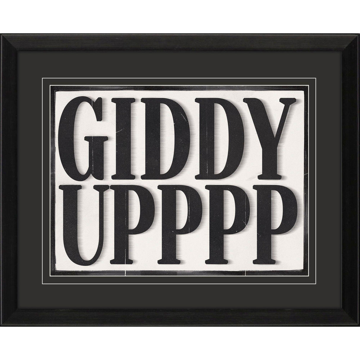 Paragon Giddy Upppp Black 18 X 22 X 2 Wall Art